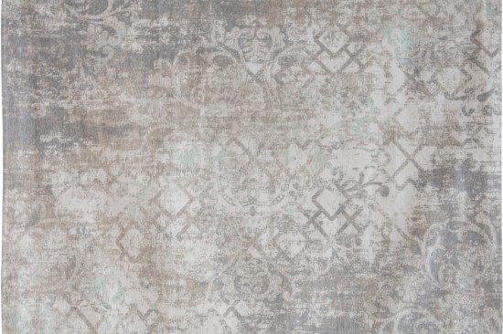 katoen chenille grijs beige machinaal geweven greige vlakgeweven verweerd tekening tapijt