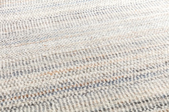 wol art silk bamboe zijde grijs handgeweven greige gestreept zijdeglans tapijt