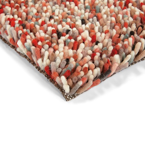 rood wol machinaal geweven multicolor tapijt