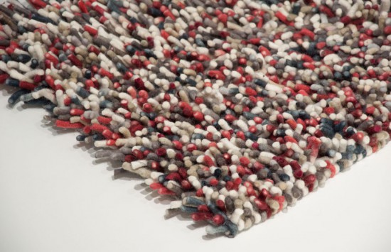 rood wol handgeweven multicolor tapijt