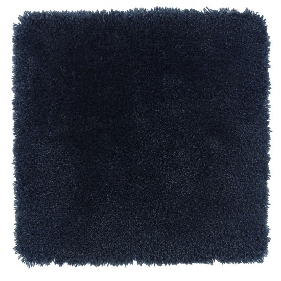tapis blue laine art soie tufte machinale solide brillant satine