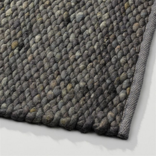 groen wol handgeweven vlakgeweven effen tapijt 4