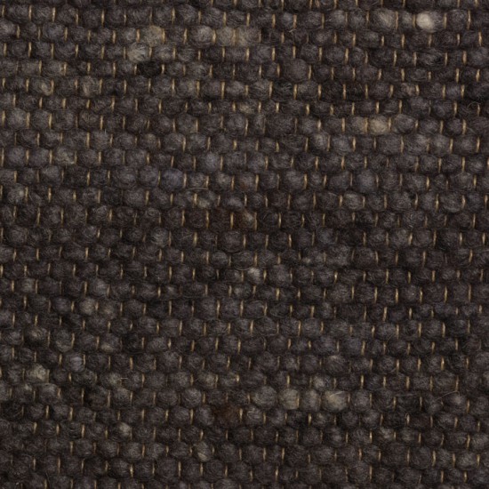 tapis laine tisse a la main poil plat solide antraciet 1