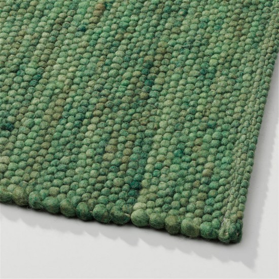 groen wol handgeweven vlakgeweven effen tapijt 6
