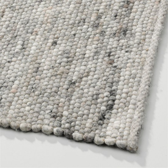 tapis laine gris beige tisse a la main grege poil plat solide adapte pour le chauffage au sol anti allergique 3