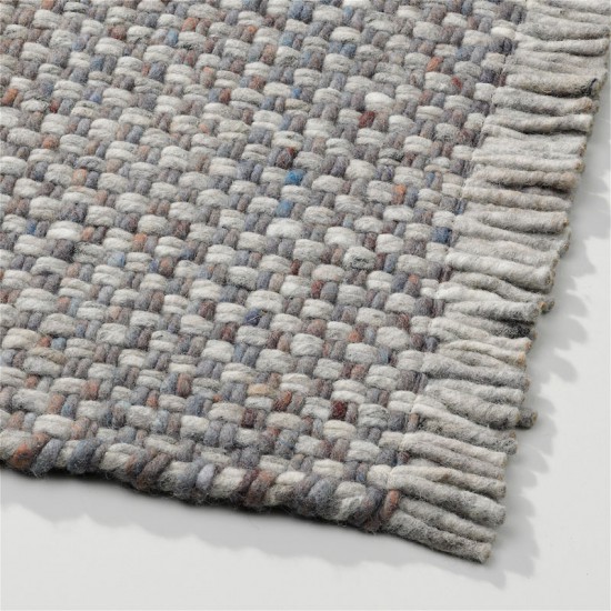 blauw wol handgeweven vlakgeweven effen tapijt 9