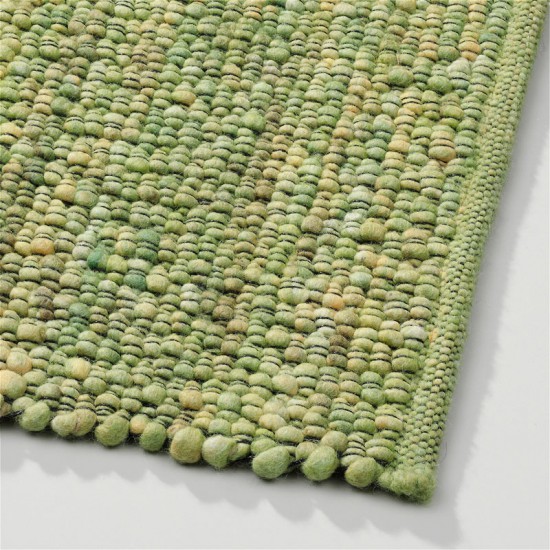 groen wol handgeweven vlakgeweven effen tapijt 11
