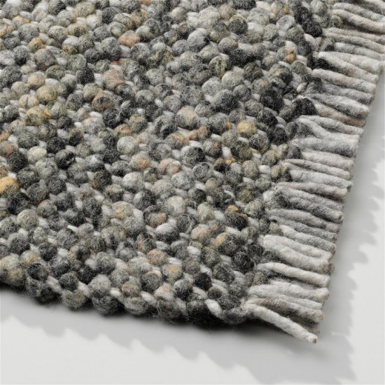 wol grijs handgeweven effen tapijt 3
