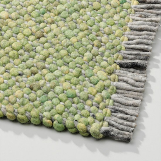 groen wol handgeweven effen tapijt