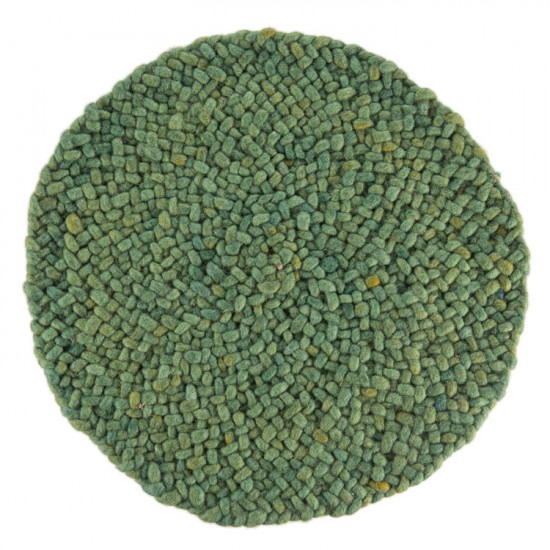 groen wol handgeweven vlakgeweven effen tapijt 24