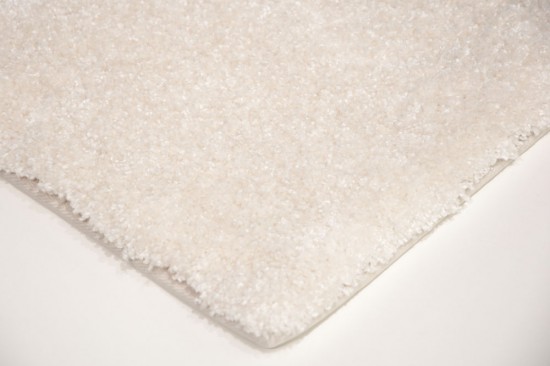 tapis blanc synthetique tisse machinale solide brillant satine