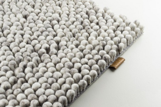 wol grijs machinaal geweven effen tapijt