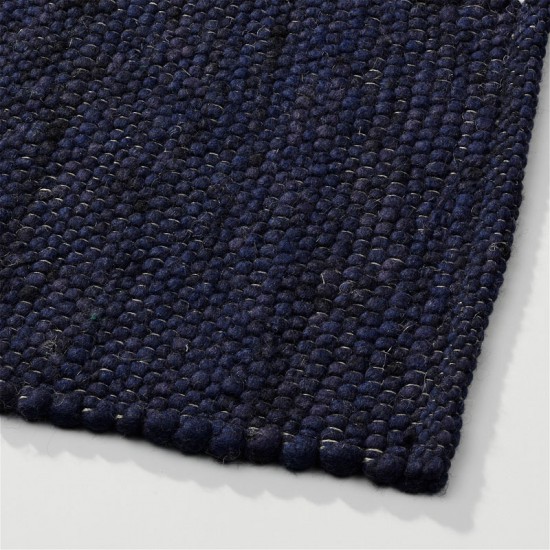 blue laine tisse a la main brun poil plat solide
