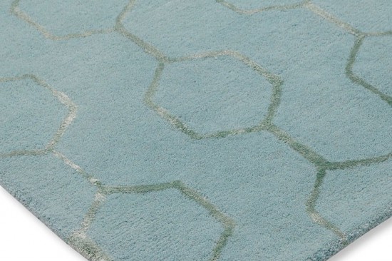 blue laine gris tufte a la main dessin
