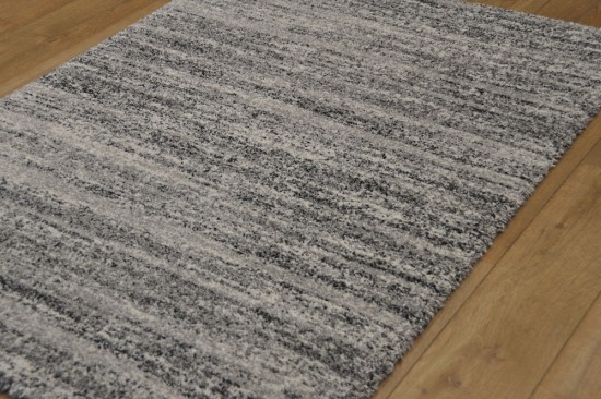 tapis polypropylene synthetique gris tisse machinale raye multicouleur