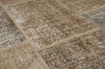 443138 Patchwork browngreen 145x200