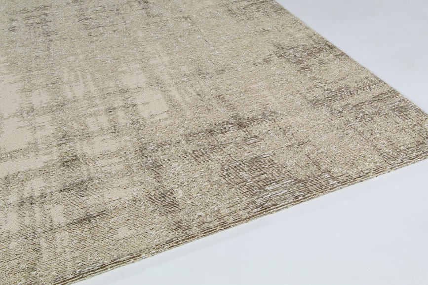 art silk beige machinaal geweven gestreept verweerd