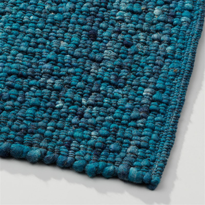 Goed opgeleid Sherlock Holmes Ideaal blauw wol handgeweven vlakgeweven effen tapijt 22